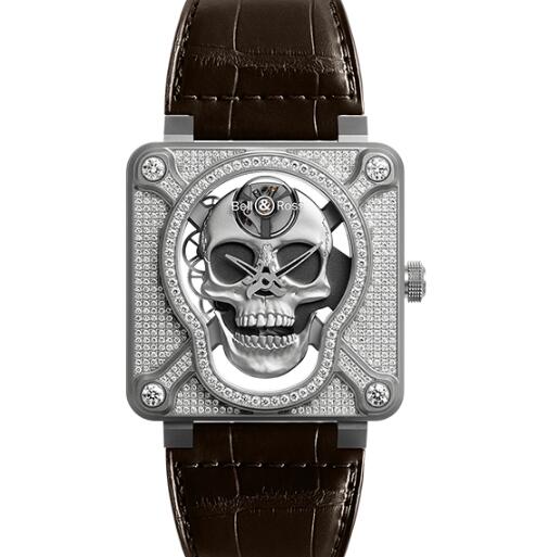 Replica Bell and Ross br01 Watch BR 01 LAUGHING SKULL FULL DIAMOND BR01-SKULL-SK-FLD